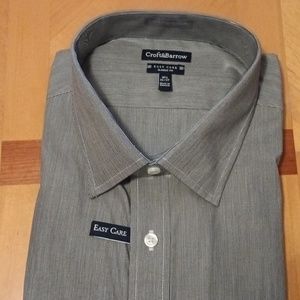 Croft and Barrow Long sleeve shirt.  Black and white.